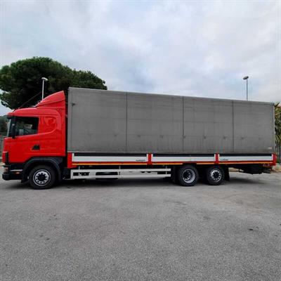R94 L310 cassone centinato 9,50 Metri - 3 Assi Scania Anno 2000 - Foto 6
