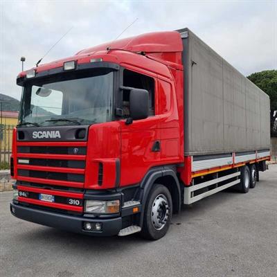 R94 L310 cassone centinato 9,50 Metri - 3 Assi Scania Anno 2000 - Foto 5